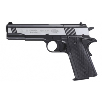 Пистолет пневматический Colt Govermment 1911 А1 Dark ops (хром., с пл/накл.)