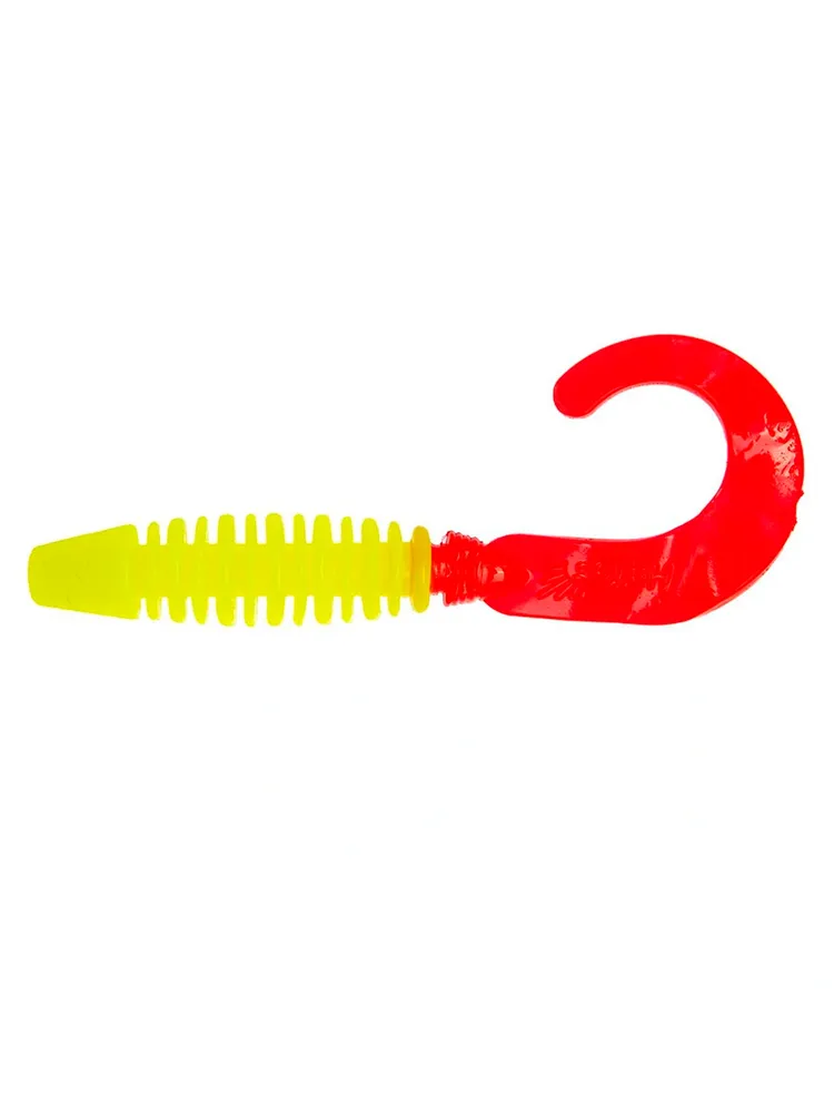 Твистер Din 3.11", 7.9см, Acid Lemon&Red