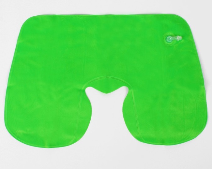 Подушка для путешествий надувная (зел, гол, серая)